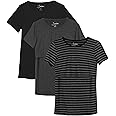 Sosolism 3 Pack Maternity Nursing Short Sleeve Tops for Breastfeeding