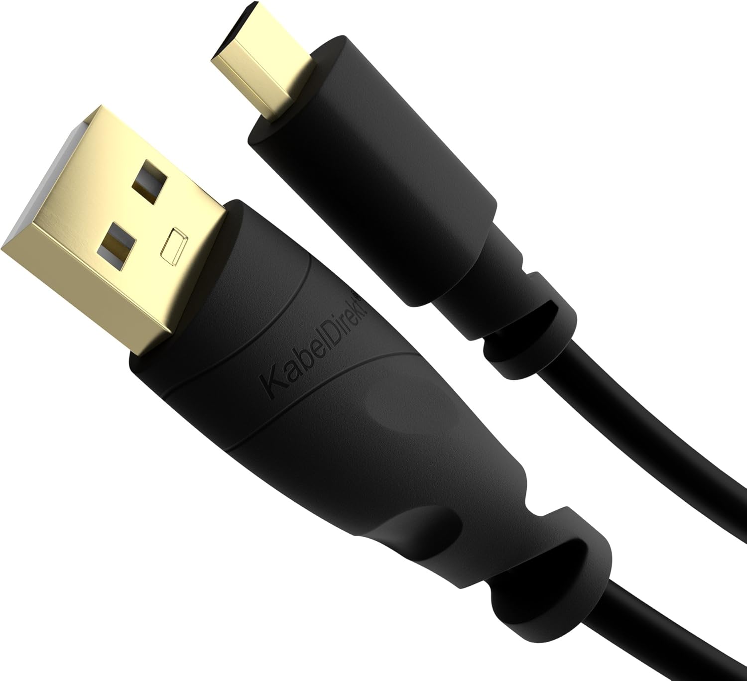 KabelDirekt - 1.5m Micro USB Cable (USB 2.0 Synch & Charge Cable, black) TOP Series, 1 x 1.5 m
