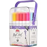 Apple Barrel, Paint Pens Studio Set, Medium Tip, 24 Piece | Water based, Multi-surface for fabric, wood paper, canvas, metal, glass, rocks, terra cotta, paper mache