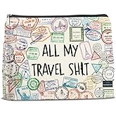 LyoGao Funny Travel Gifts for Women Makeup Bag, Travel Essentials Cosmetic Bag Toiletry Bags Gift for Travelers Girls Trip