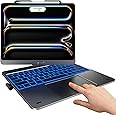 typecase Touch Case with Keyboard for iPad Pro 13-inch(M4, 2024), iPad Air 13-inch(M3, 2025/M2, 2024) & iPad Pro 12.9(6th/5th/4th/3rd Gen), Trackpad, 360° Rotatable, 11-Colors Backlit, Midnight Gray