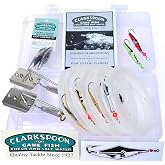 Clarkspoon | Ready to Fish Trolling Kit - Fishing Equipment for Coastal Waters- Great for Spanish Mackerel, Bluefish, Bonito, Tuna, &amp; More - Fishing Kit with Lures, Trolling Sinkers &amp; Planers