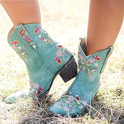 Hbeylia Cowboy Boots For Women Vintage Embroidery