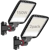 Kifflux Led Parking Lot Light Outdoor Wall Mount 2Pack 150W Commercial | Parking Lot Lights 120V 5000K Street Area Lighting 120V LED Shoebox Lights with Dusk to Dawn for Yard,Garage, Roadways