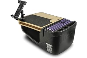 AutoExec AUE10025 GripMaster Car Desk Birch Finish with Tablet Mount