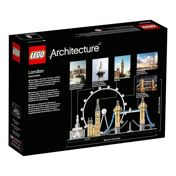 LEGO ARCHITECTURE LONDON SKYLINE COLLECTION 21034 BUILDING SET MODEL KIT AND GIFT FOR KIDS AND ADULTS (468 PIECES)