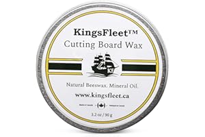 KingsFleet - Cutting Board Wax | 3.2oz | Conditioner - Canadian Made - Food Safe - Simple and Effective Ingredients