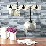 Art3d 10-Sheet Self Adhesive Backsplash 12x12 Grey Marble Peel & Stick view 4