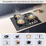 TopStrong 60cm Gas Hob 4 Burner Glass Black Built-in NG/LPG Compatible 8060W view 4