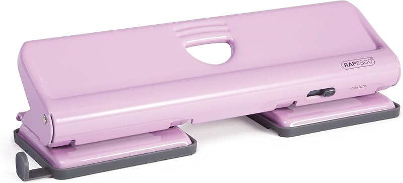 Rapesco 1347 720 4-Hole Metal Punch Candy Pink 22 Sheet Capacity