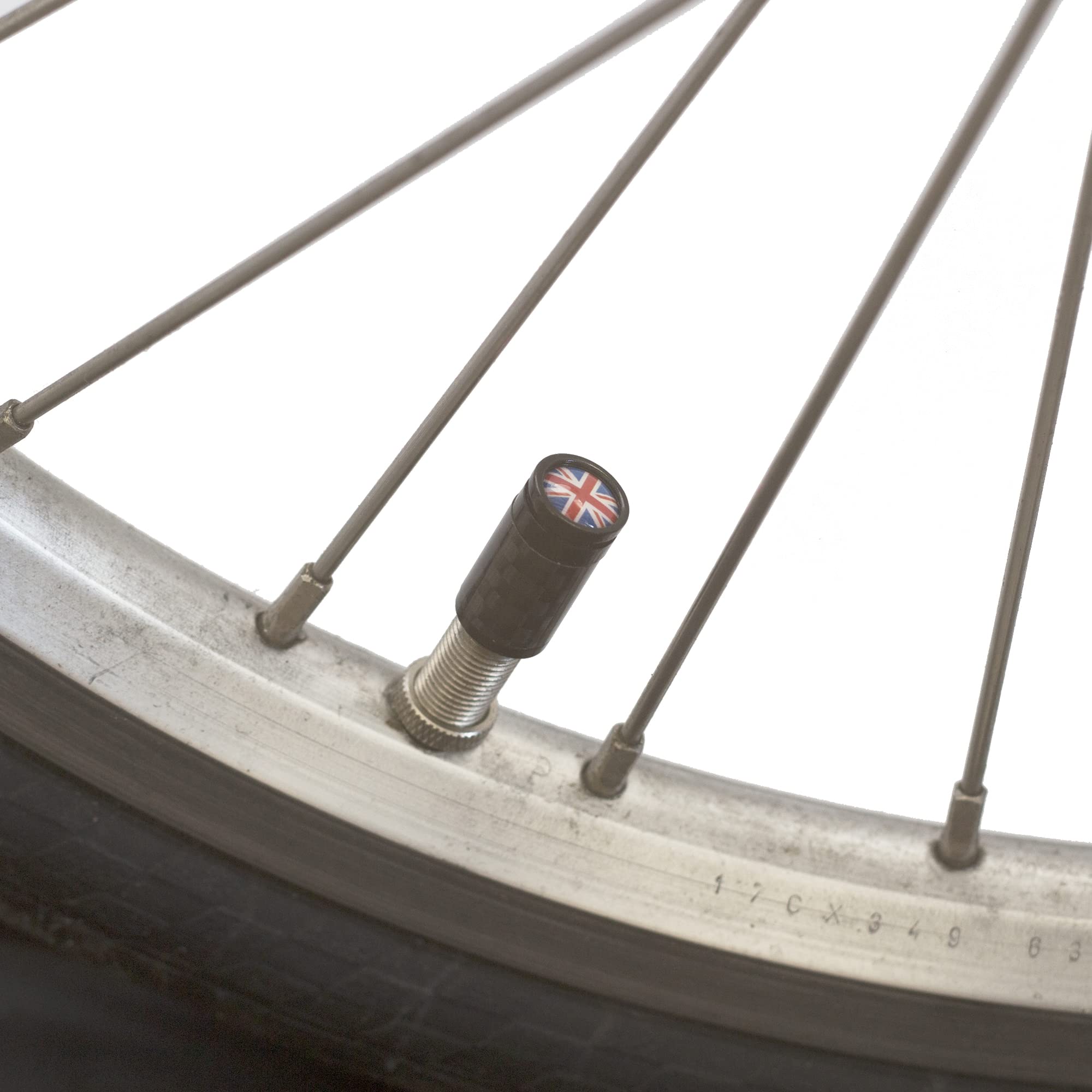 Aluminium Carbon Valve Inner Tube Caps for BROMPTON (PAIR) Black Edition