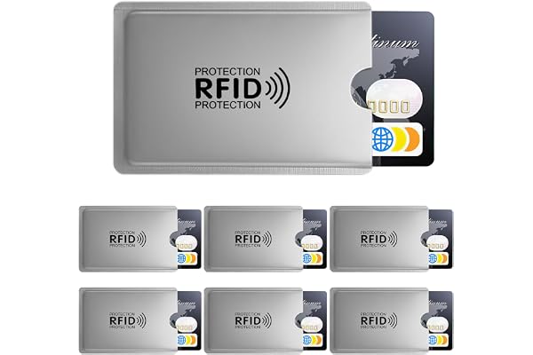 Credit Card Protector, 20 Pcs RFID Blocking Sleeves, Identity Card Protector for Credit Card, Debit Card, Metro Card, Passpor