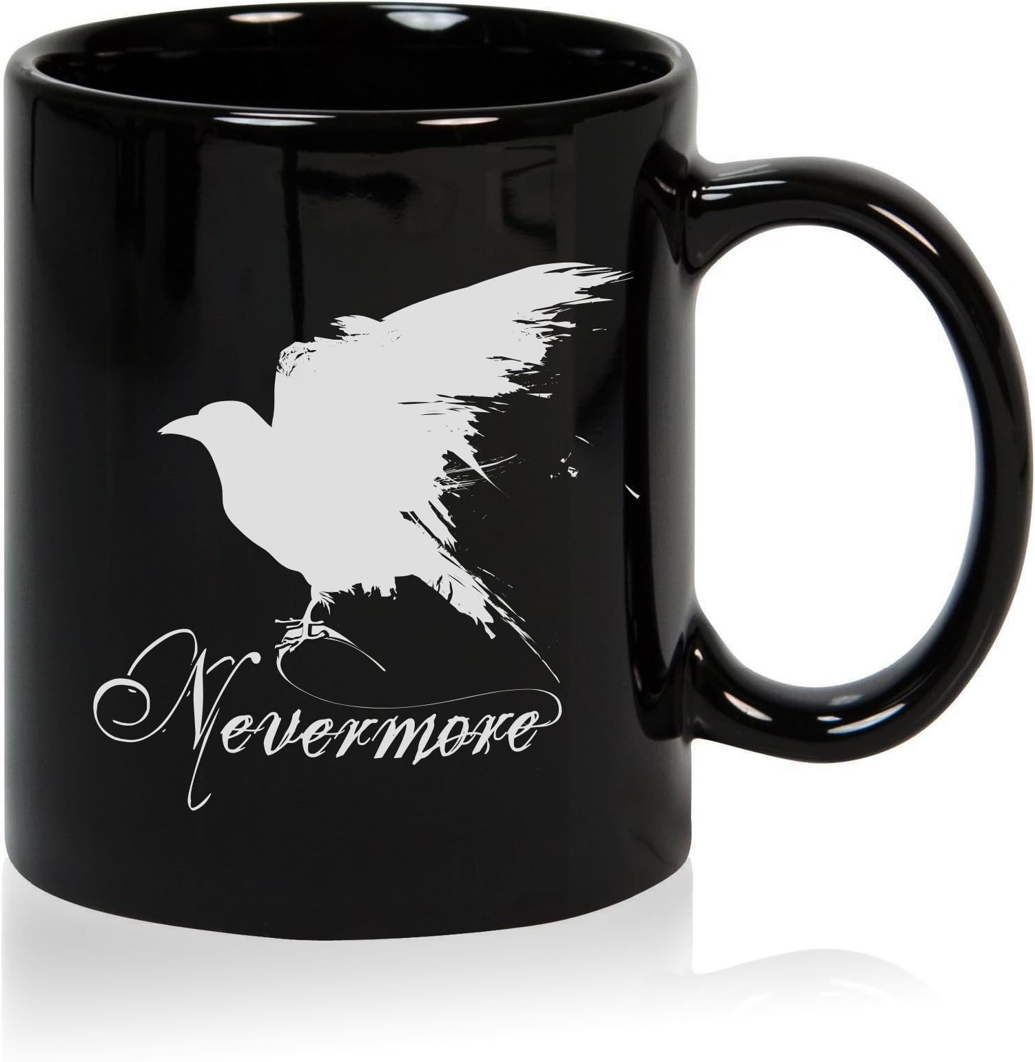 Gift Ceramic Black Mug 32 cl. Edgar Allan Poe Design