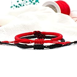 Knitted Colors Red String Bracelets Couples Gifts