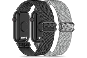 HQzon 2 Pack Stretchy 16mm Nylon Bands Compatible with FITVII HM08/MorePro HM08/Amzhero-Runfit D26/KALINCO Slim Fitness Tracker