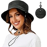 MIDNIGHTSUN Waterproof Bucket Hat Women Packable Outdoor Fishing Lightweight Men UV Protection Summer Sun Hat