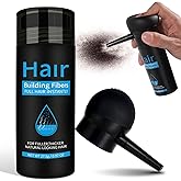 Hair Fibers Fill In Thinning Hair, Hair Powder Bald Spot Cover Up, Instantly Thicker & Fuller Look, Keratin Hair Building Fibers, for Women & Men (Medium Brown)