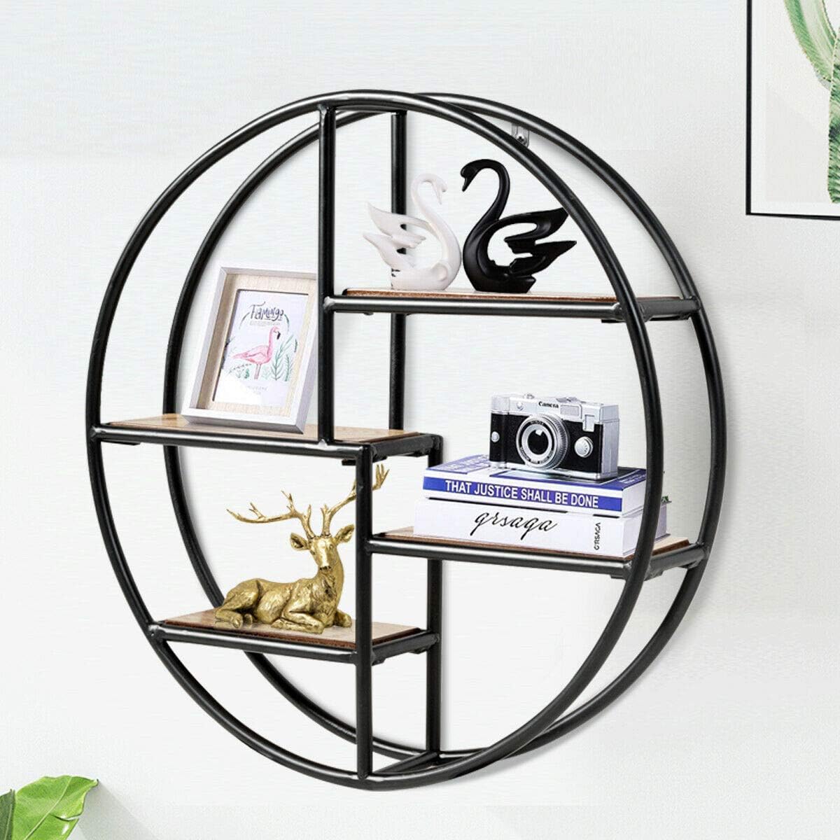 Nordic Design 4Tier WallMounted Shelf Round Circular