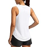 SANTINY Women's Sleeveless Workout Tops Lightweight Tennis Yoga Athletic Running Shirts Racerback Tank Tops for Women