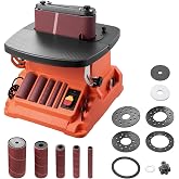 VEVOR Oscillating Belt and Spindle Sander, 2400RPM Benchtop Spindle Sander with 5/8" Stroke, 5 Sleeves (1/2" - 2") &amp; 24" x 3.86" Sanding Belt for Woodworking, Furniture Finishing, DIY Projects