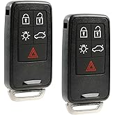 Car Key Fob Keyless Entry Smart Remote fits Volvo S60 S80 V60 V70 XC60 XC70 (KR55WK49264), Set of 2