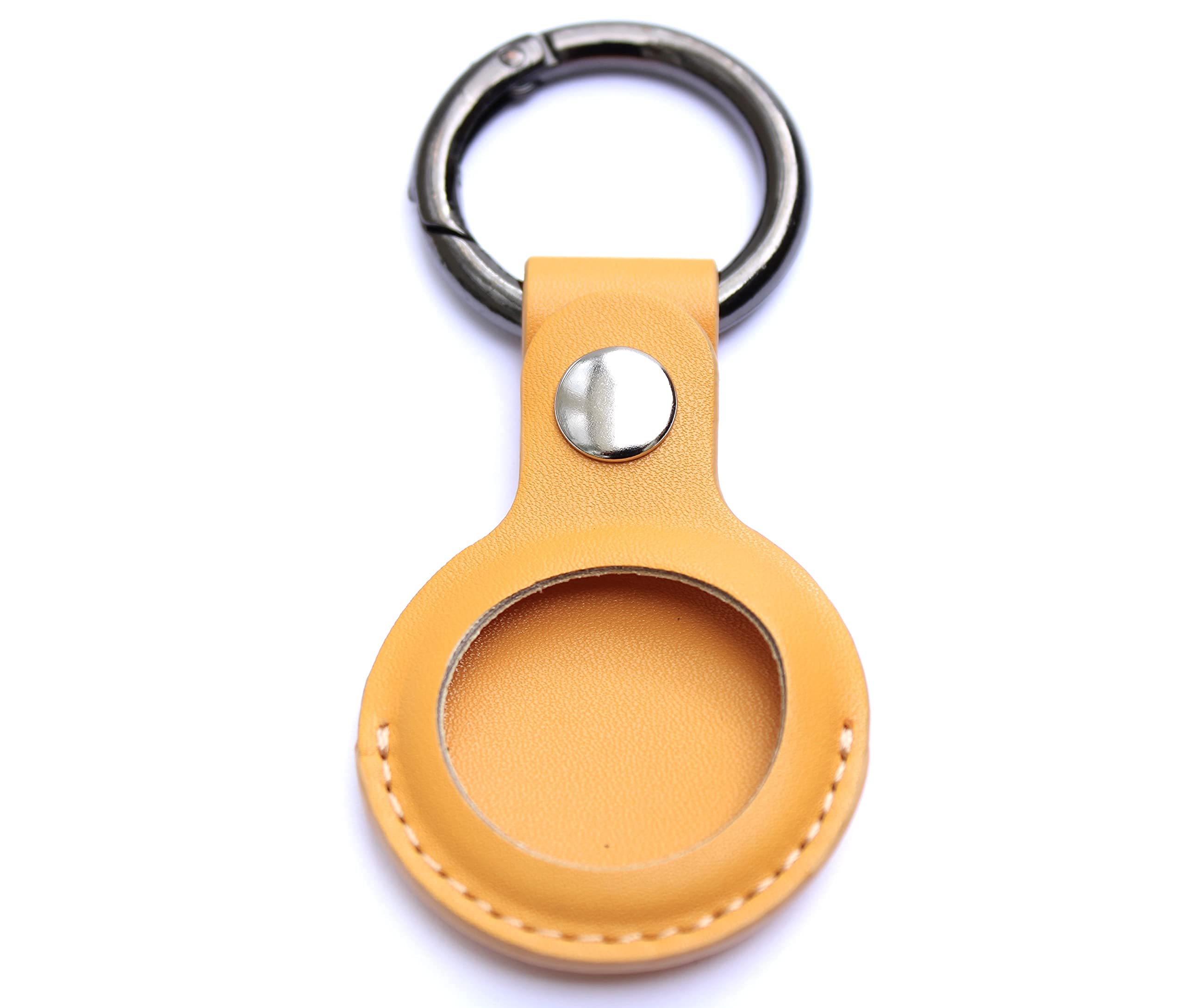 AirTag Keyring Case PU Leather with Hook for Apple Air Tag GPS Tracker Bluetooth. Safety; Keys, Bags, Luggage, Bikes, Dog Cat Collar