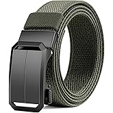ACTCLOUD Ratchet Belts for Men - Stretch Nylon Web Belt for Golf Work, No Holes Adjustable Elastic Belt for Casual