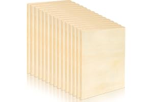 UOEO 15 Pack Unfinished Wood Canvas Panels Kit 11.8x7.9 Inch Wooden Panel Boards Wood Paint Pouring Panels Wooden Canvas Panels Boards for Painting, Pouring Art, Crafts