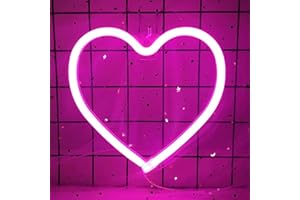 XIYUNTE Heart Neon Light Sign, Neon Heart Light Battery or USB Operated