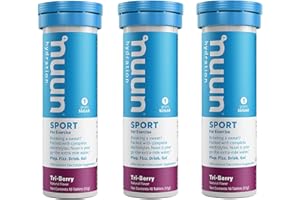 Nuun Active: Tri-Berry Electrolyte Enhanced Drink Tablets, 10 Count (Pack of 3)