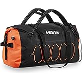 HEETA Waterproof Duffel Bag Motorcycle Dry Bag Backpack, 60L/80L Extra Large Rolltop Travel Duffle Bags with Straps & Handles for Kayaking Rafting Boating Canoeing Camping Gym Beach Cruise Ship