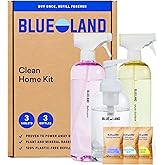 BLUELAND Clean Home Kit, 3 Reusable Bottles with 3 Tablets, Makes 1 Bottle Each of Foaming Hand Soap, Multi-surface Cleaner, Bathroom Cleaner