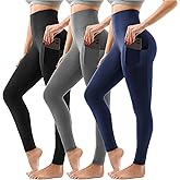 SINOPHANT 3 Pack Leggings for Women - High Waisted Buttery Soft Yoga Pants for Workout Athletic Sports