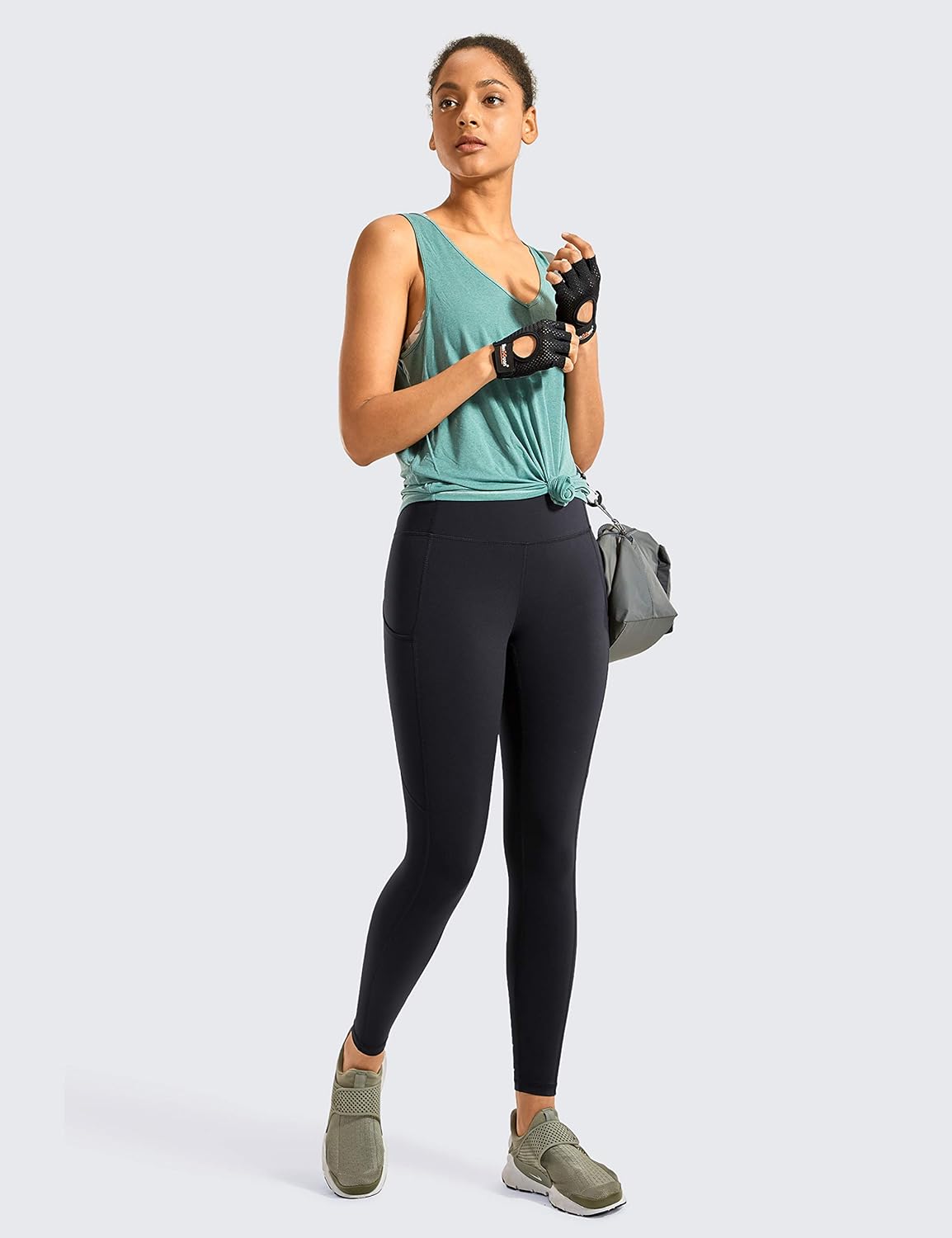CRZ YOGA Women's High Waisted Yoga Pants with Pockets Naked Feeling Workout Leggings - 25 Inches at  Women’s Clothing store