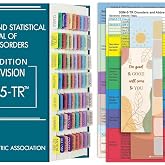 2022 New DSM-5-TR Index Tabs, Color-Coded and Laminated DSM-V TR Tabs, Including 18 Blank Ones, with Alignment Guide and Bookmark