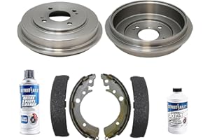 Detroit Axle - Rear Brake Kit for L4 1.7L 01-05 Honda Civic Disc Brakes Drums 2001 2002 2003 2004 2005 Brake Shoes Replacement