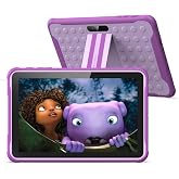 PRITOM Android 13, 10 inch Tablet, Parental Control, 6000mAh, Quad Core Processor, 2GB RAM, 64GB ROM, HD IPS Touch Screen, Google Play, YouTube (Purple)