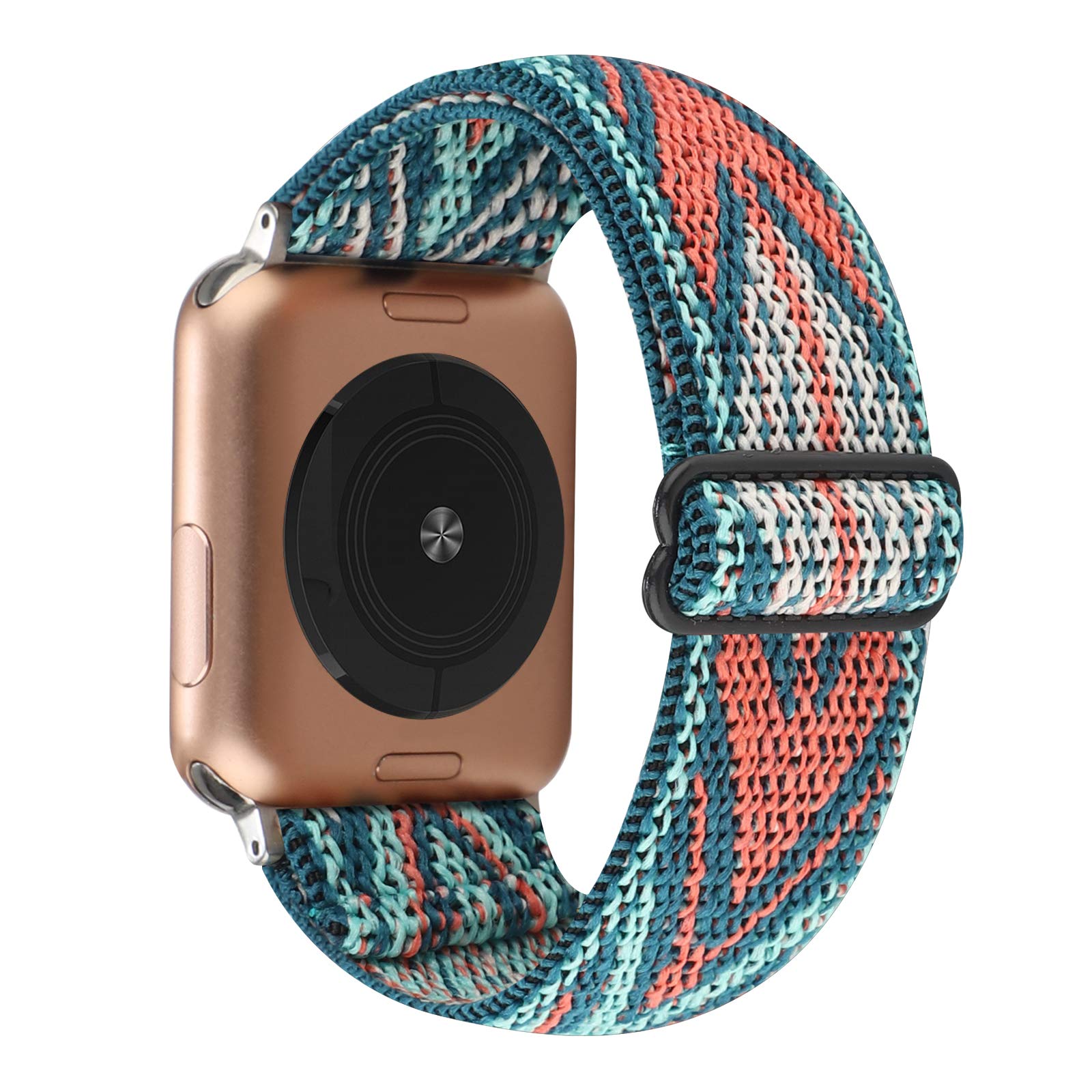 Adjustable Elastic Watch Band Compatible with Apple Watch 38mm 40mm 41mm, Nylon Stretchy Solo Loop Bracelet Women Replacement for iWatch Series SE/7/6/5/4/3/2/1 (Love Arrow, 38mm/40mm/41mm)