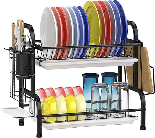 2 tier dish rack amazon