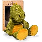 WILD BABY Microwavable & Weighted Plush Toy - Dino Stuffed Animal for Comfort & Warmth - Soft, Heatable Plushie for Snuggles - Great for Kids, Toddlers & All Ages