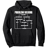 Problem Solving Chart Geek Nerd Computer Programmer Men Pullover Hoodie