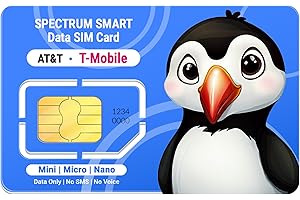 Spectrum Smart 5G LTE Data Only SIM Card: for Security Cameras, Trail Cameras, Hunting Cameras, Hotspots, Tablets, No Voice & No Text (US and EU only)
