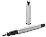 Waterman Expert Fountain Pen Stainless Steel Chrome Trim Medium Nib Gift Box view 2