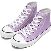 rosyclo Canvas Shoes for Women and Men, High Top Canvas Sneakers Fashion Lace Up Comfortable Womens Classic Casual Tennis Walking Shoes