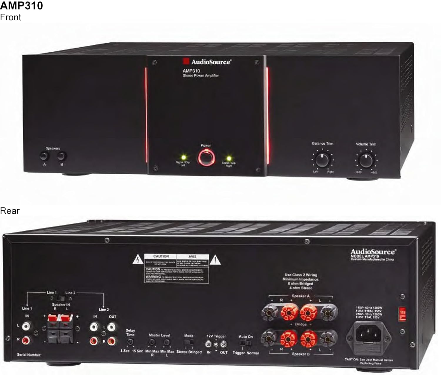 ... Array - amazon com audiosource amp 210 90 watt stereo 250 watt mono  power rh amazon