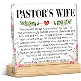 Pastor Wife Appreciation Gifts, Thank You Gifts for Pastors Wife Acrylic Desk Plaque Sign Decor