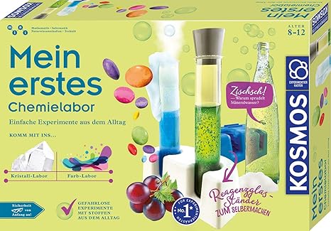 Kosmos Mein Erstes Chemielabor Einfache Experimente Aus Dem Alltag Kristall Labor Und Farb Labor Experimentierkasten Für Kinder Ab 8 Jahre - 