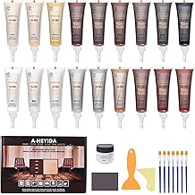 Wood Furniture Repair Kit - 18 Colors Wood Filler Hardwood Laminate Vinyl Floor Repair Kit Wood Putty Cabinet Touch Up Kit -