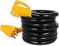 Camco 15' PowerGrip Heavy-Duty Outdoor 50-Amp Extension Cord for RV and Auto | Allows for Additional Length to Reach Distant Power Outlets | Built to Last (55194)