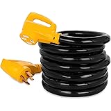 Camco 15' PowerGrip Heavy-Duty Outdoor 50-Amp Extension Cord for RV and Auto | Allows for Additional Length to Reach Distant 